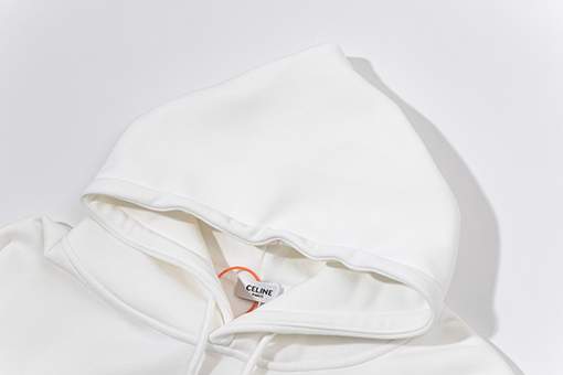 セリーヌ 新しいフリース裏地プリントフード付きスウェットシャツ