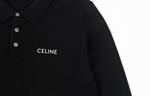 セリーヌスーパーコピー 新しいカジュアルなポロカラーウールセーター