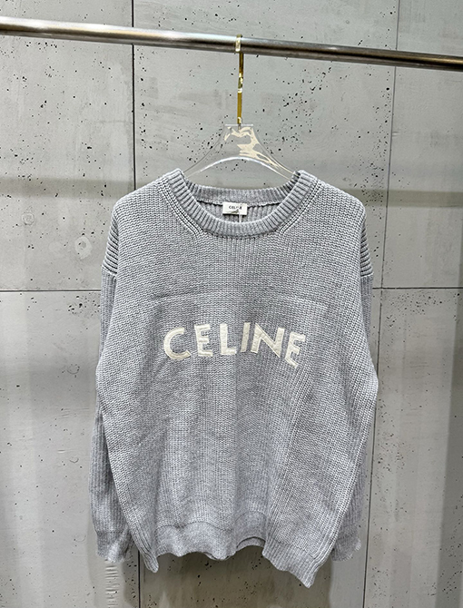 セリーヌ 新しいパッチワーククルーネックセーター