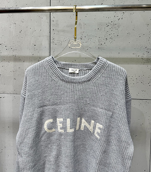 セリーヌ 新しいパッチワーククルーネックセーター