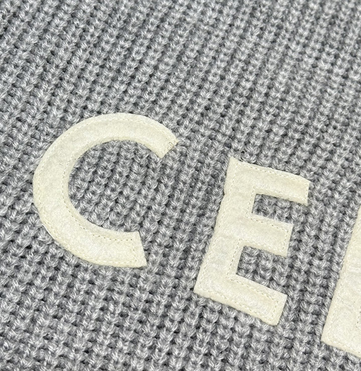 セリーヌ 新しいパッチワーククルーネックセーター