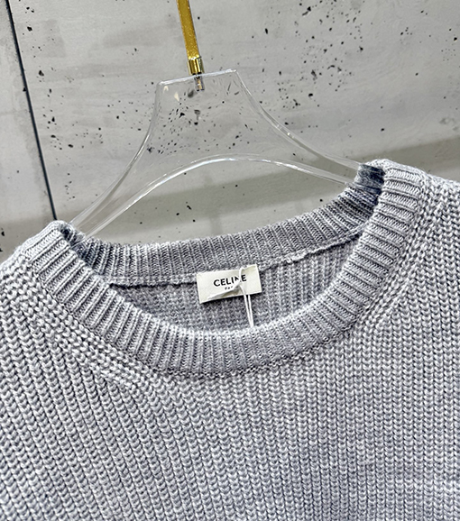 セリーヌ 新しいパッチワーククルーネックセーター