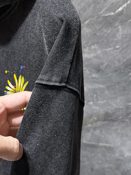 クロムハーツ 手描きのグラフィティのカラフルなクロスの洗えるパーカー