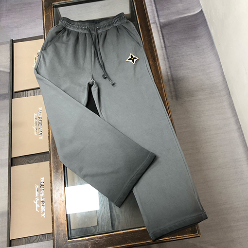 ルイヴィトン 新しいカップルのヘビーデューティーウォッシュストレートレッグスウェットパンツ
