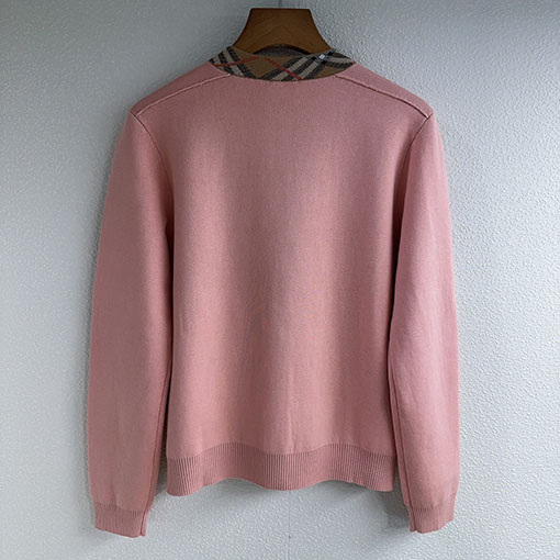 バーバリーコピー 新作チェック柄パッチワークカラーニットカーディガン