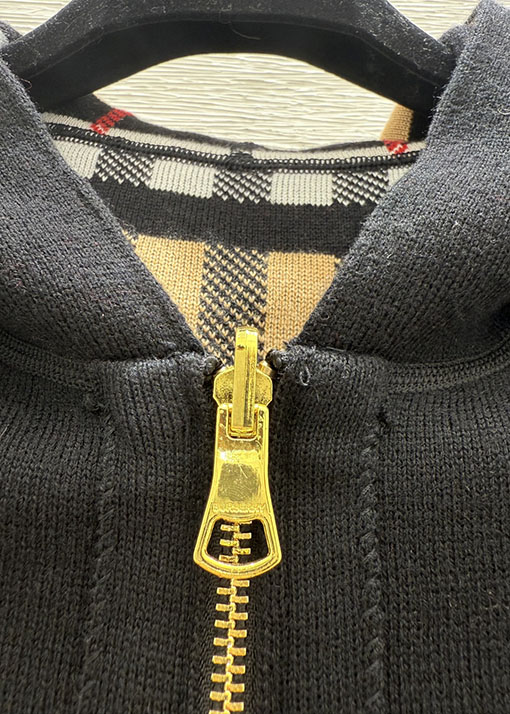 バーバリー 新作モノグラムフード付き両面ニット長袖カーディガン