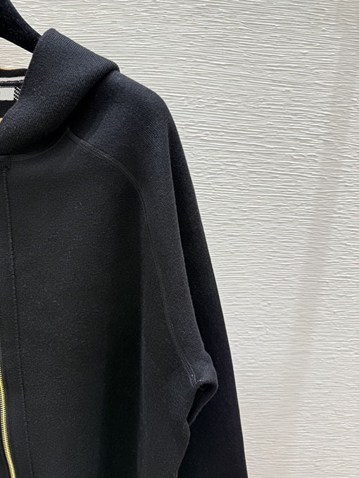 バーバリー 新作モノグラムフード付き両面ニット長袖カーディガン