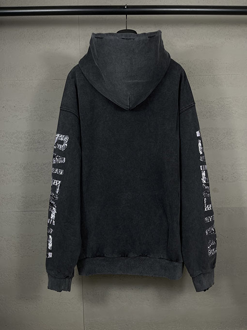 バレンシアガ BALENCIAGA 新作マスキングテーププリントフード付きスパーカー