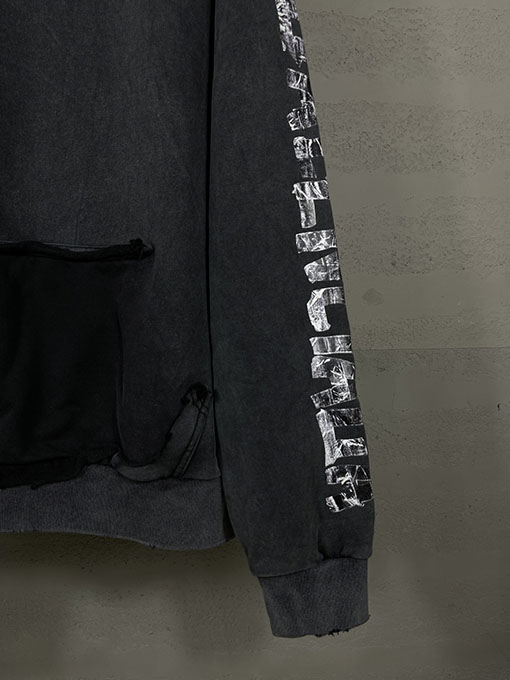 バレンシアガ BALENCIAGA 新作マスキングテーププリントフード付きスパーカー