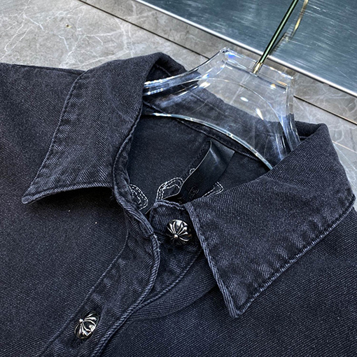 クロムハーツスーパーコピー クラシックなパッチワーク刺繍デニムシャツ