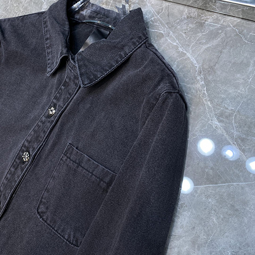 クロムハーツスーパーコピー クラシックなパッチワーク刺繍デニムシャツ