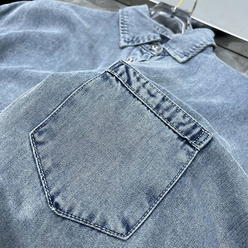 クロムハーツ 新しいクラシックなパッチワーク刺繍デニムシャツ