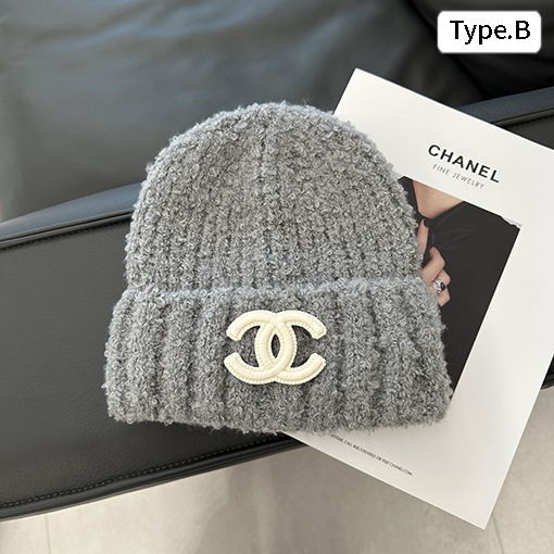 シャネル 新しいスタイルの柔らかくて厚いラムウールのニット帽