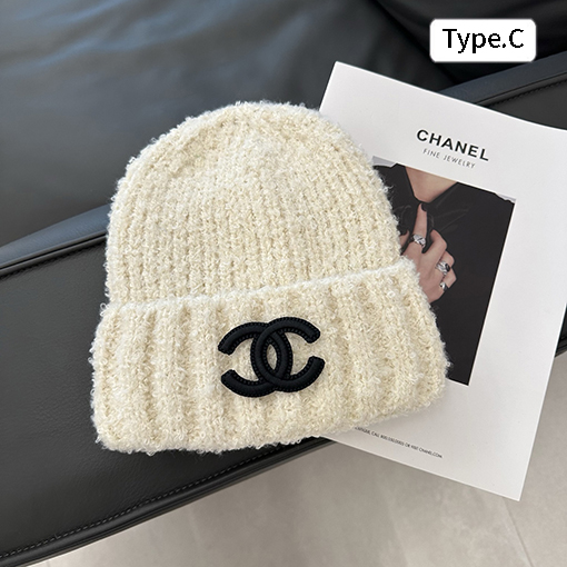 シャネル 新しいスタイルの柔らかくて厚いラムウールのニット帽