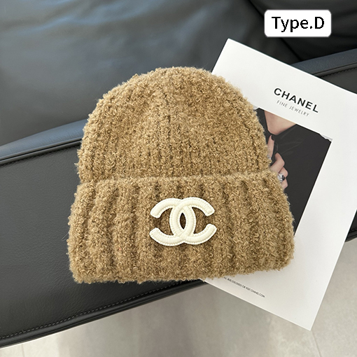 シャネル 新しいスタイルの柔らかくて厚いラムウールのニット帽