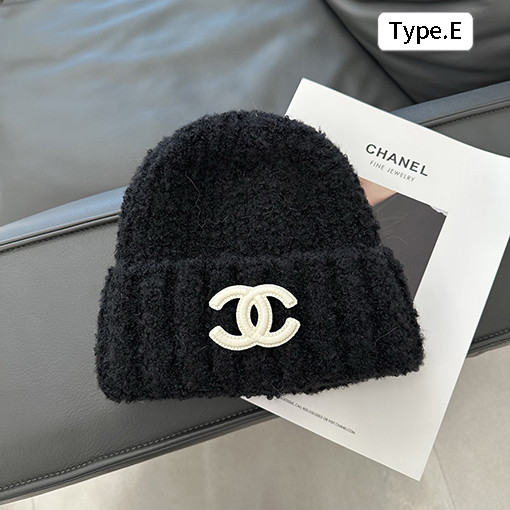 シャネル 新しいスタイルの柔らかくて厚いラムウールのニット帽