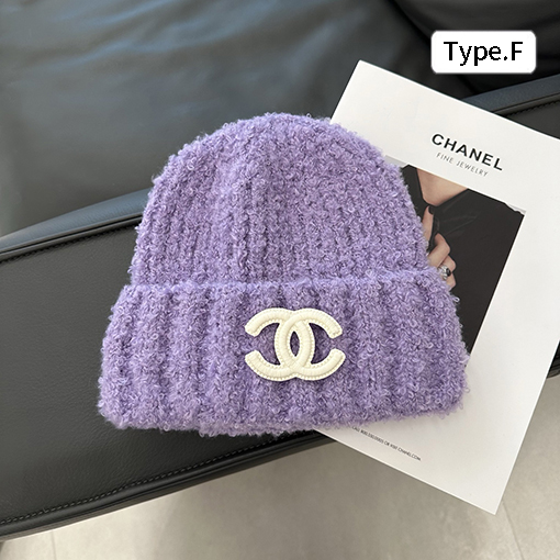 シャネル 新しいスタイルの柔らかくて厚いラムウールのニット帽