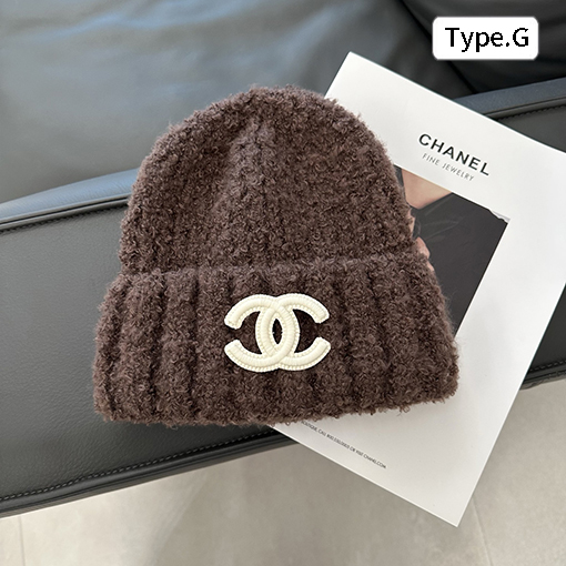 シャネル 新しいスタイルの柔らかくて厚いラムウールのニット帽