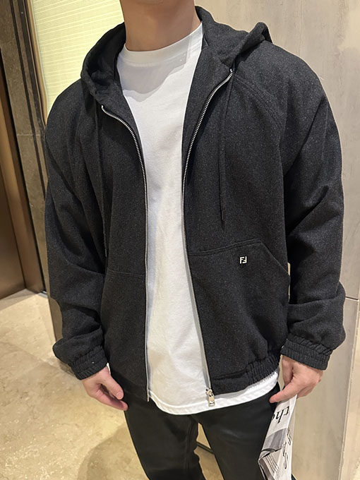 フェンディ フード付きジップアップカシミアカーディガン