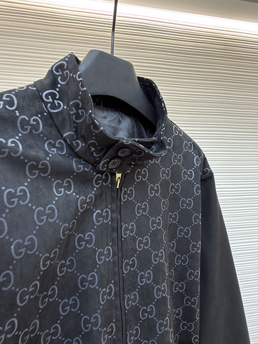 グッチスーパーコピー エンボスGGスエードジャカードボンバージャケット