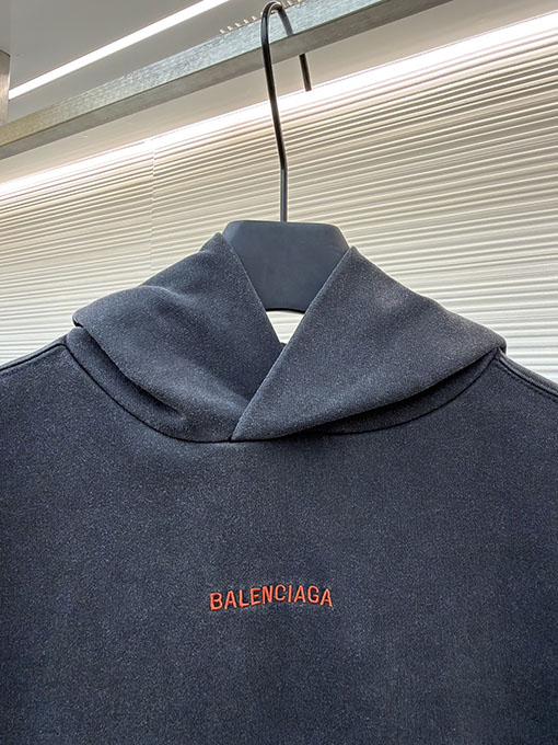 バレンシアガスーパーコピー Balenciaga back 刺繍入りフード付きスウェットシャツ