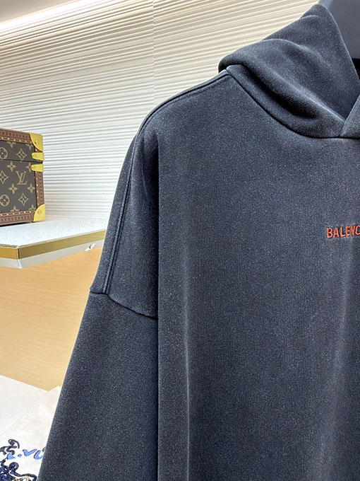バレンシアガスーパーコピー Balenciaga back 刺繍入りフード付きスウェットシャツ