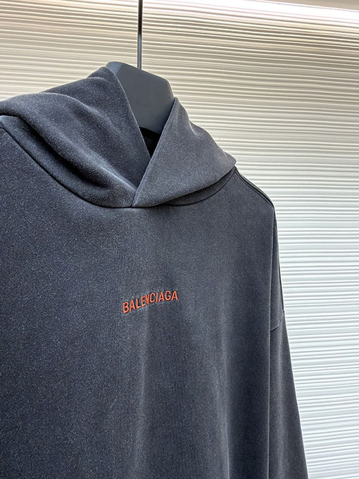 バレンシアガスーパーコピー Balenciaga back 刺繍入りフード付きスウェットシャツ
