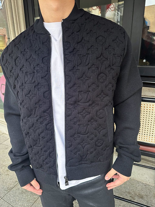 ルイヴィトン 新しいパッド入りウールボンバージャケット