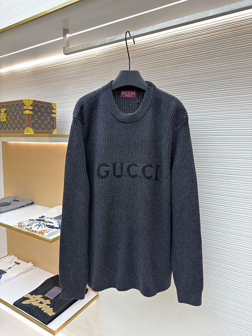 グッチコピー ウール混リブニットセーター