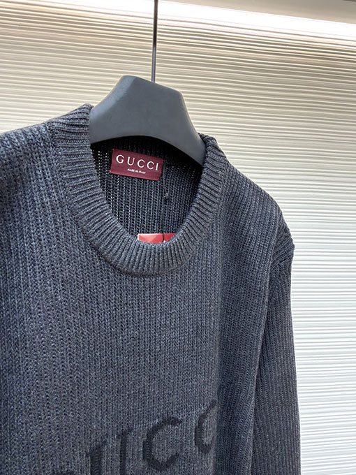 グッチコピー ウール混リブニットセーター