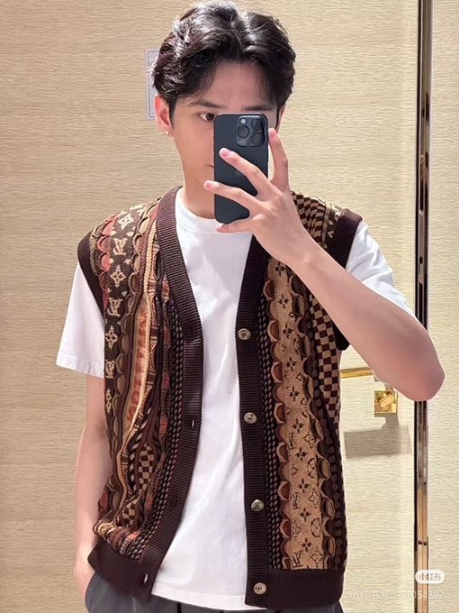 ルイヴィトン Nigo ジャカードニットカーディガンベスト