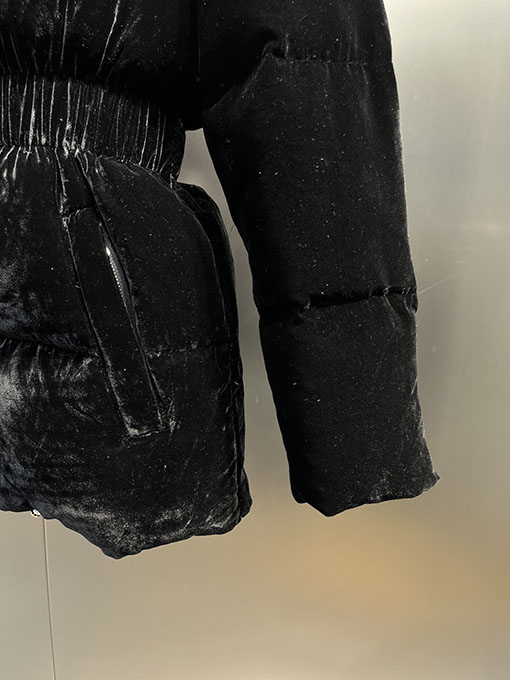 プラダ 新しいレディースベルベットアントウエストダウンジャケット