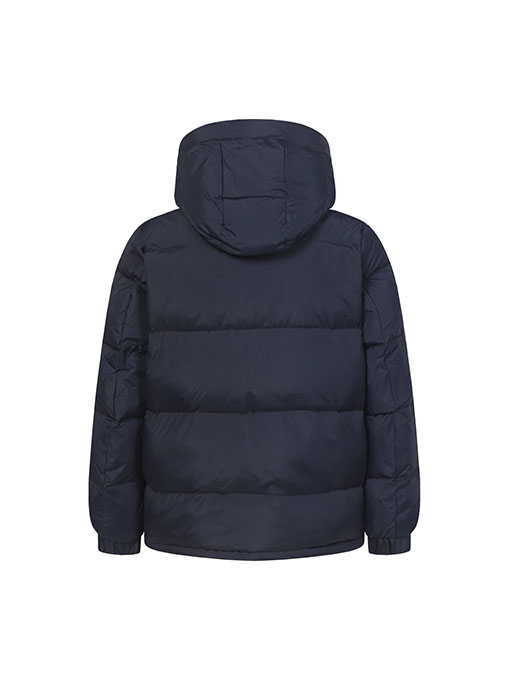 グッチスーパーコピー ロゴストライププリントのフード付きダウンジャケット