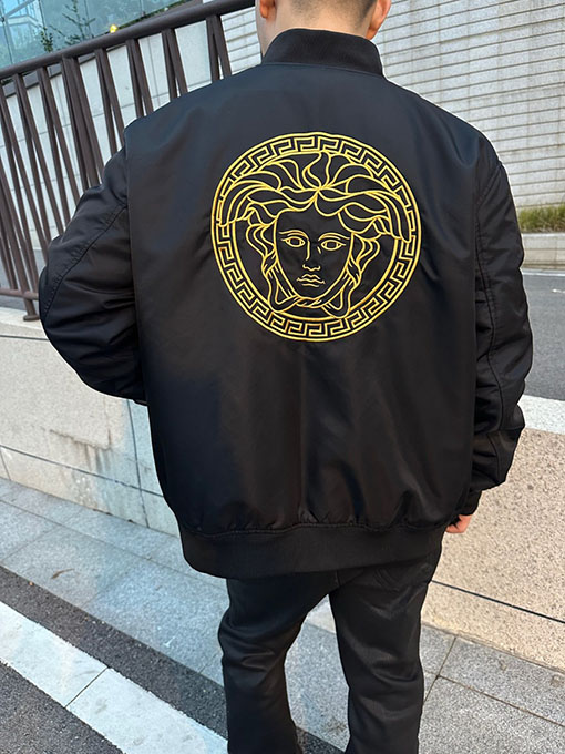 ヴェルサーチコピー 刺繍メデューサヘッドジッパージャケット