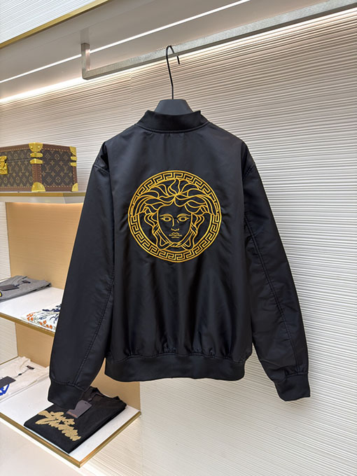 ヴェルサーチコピー 刺繍メデューサヘッドジッパージャケット