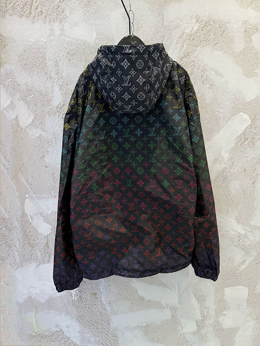 ルイヴィトンコピー グラデーションフローラルモノグラム防風ジャケット