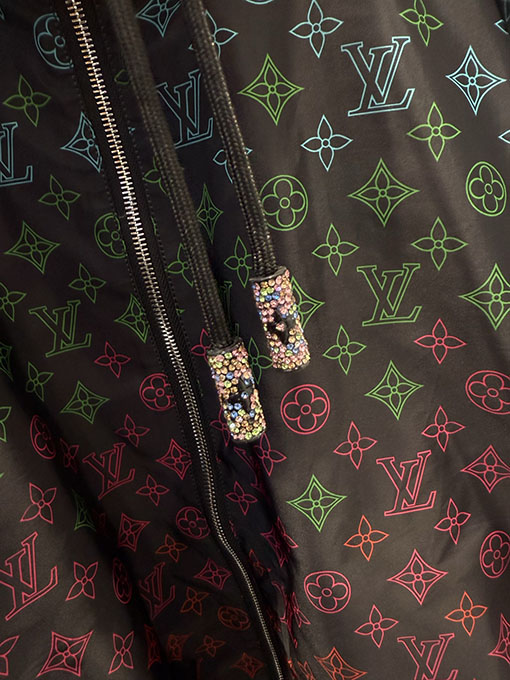 ルイヴィトンコピー グラデーションフローラルモノグラム防風ジャケット