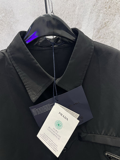 プラダ 新しい綿の長袖シャツ