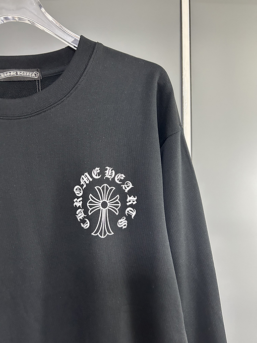 クロムハーツ グラフィティレターロゴ刺繍クルーネックスウェットシャツ