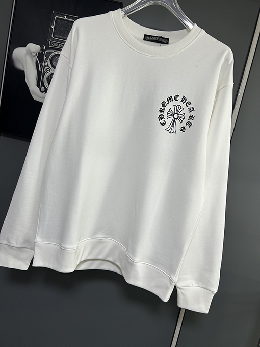 クロムハーツ グラフィティレターロゴ刺繍クルーネックスウェットシャツ