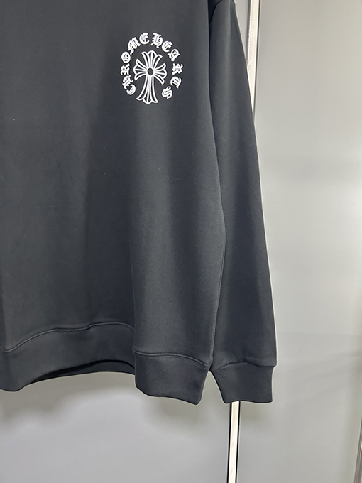 クロムハーツ グラフィティレターロゴ刺繍クルーネックスウェットシャツ