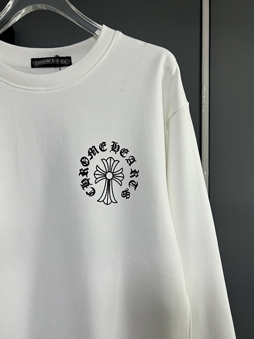 クロムハーツ グラフィティレターロゴ刺繍クルーネックスウェットシャツ