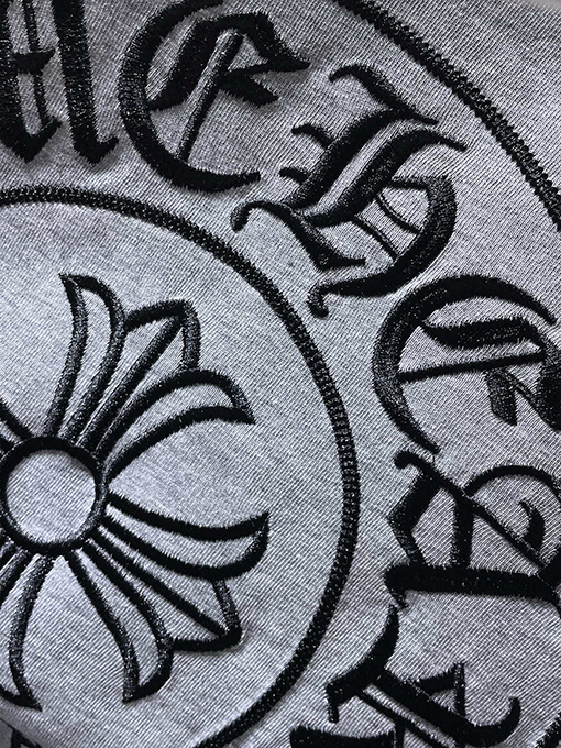 クロムハーツ サンスクリット刺繍文字カラーブロック長袖シャツ