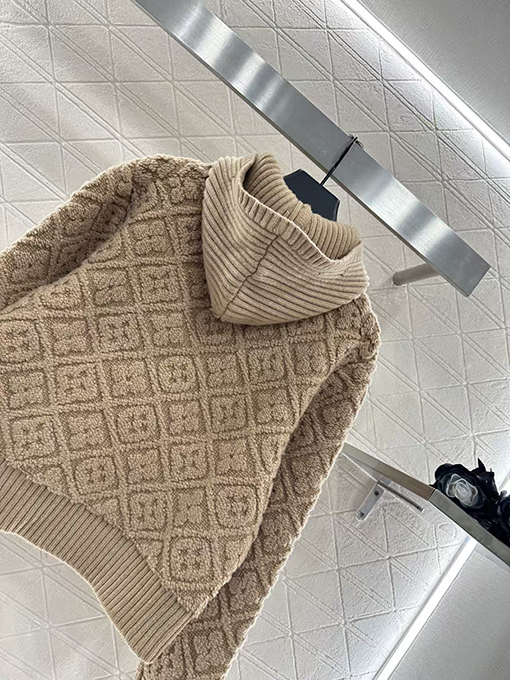 ルイヴィトン レディーススキーコレクション ジャカードニット ジップアップ フード付きジャケット