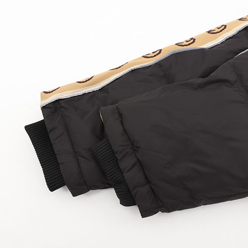 グッチ 反射Gジャカードストライプダウンジャケット