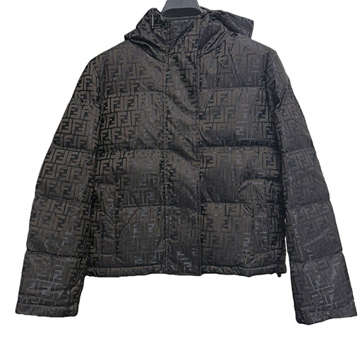 フェンディスーパーコピー FFダークパターンジャカードダウンジャケット