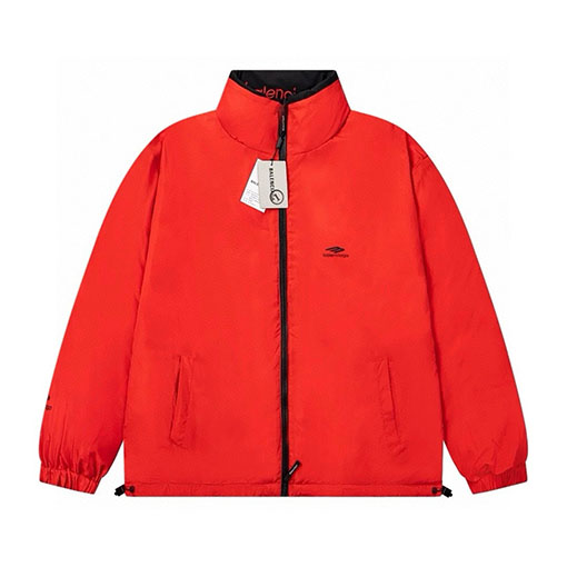 バレンシアガ SPORTS ICON TRACKSUIT ロゴプリントのハイネックジッパー付きリバーシブルコクーン型ダウンジャケット