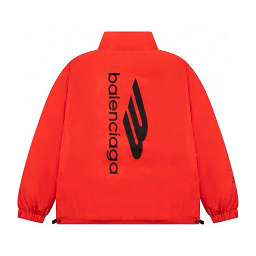 バレンシアガ SPORTS ICON TRACKSUIT ロゴプリントのハイネックジッパー付きリバーシブルコクーン型ダウンジャケット