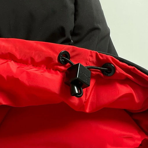 バレンシアガ SPORTS ICON TRACKSUIT ロゴプリントのハイネックジッパー付きリバーシブルコクーン型ダウンジャケット