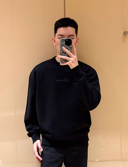 バーバリー Burberry チェック柄のアップリケ刺繍スウェットシャツ